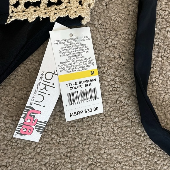 Black and Cream Crochet Bikini Set by bikini lab NWT
Top L Bottoms M - Picture 5 of 6